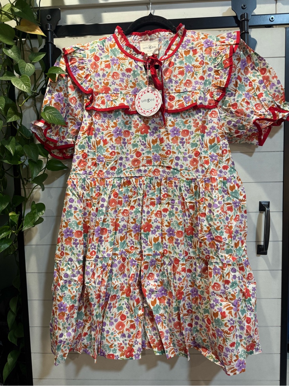 Umgee Floral Ruffle Babydoll Dress